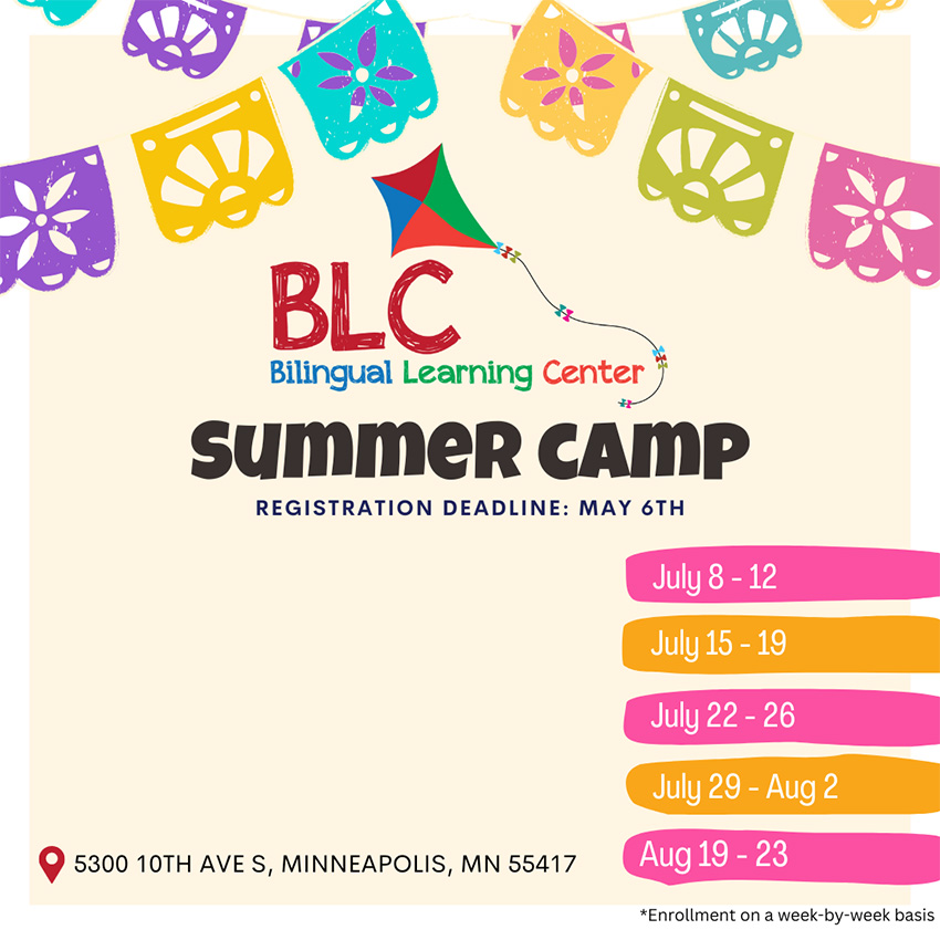 Summer program in Nokomis Minneapolis area with enrollment on a week- by week basis starting in July to August. Open to Pre-K, Kinder, 1st, 2nd, 3rd, 4th and 5th graders.